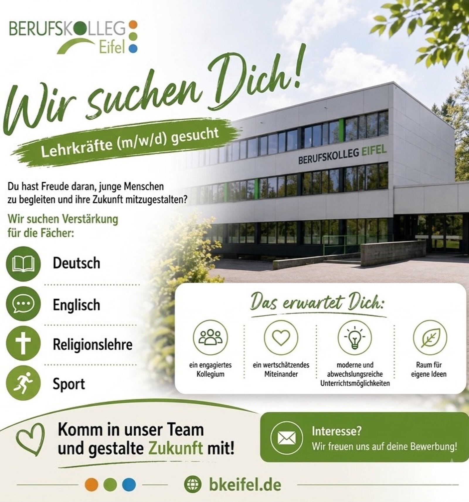 Eine LeherInnen-Stellenausschreibung